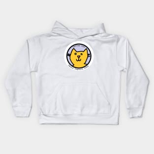 Space Cat Portrait of Captain Yellow Cat Kids Hoodie